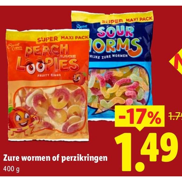 Zure wormen of perzikringen
