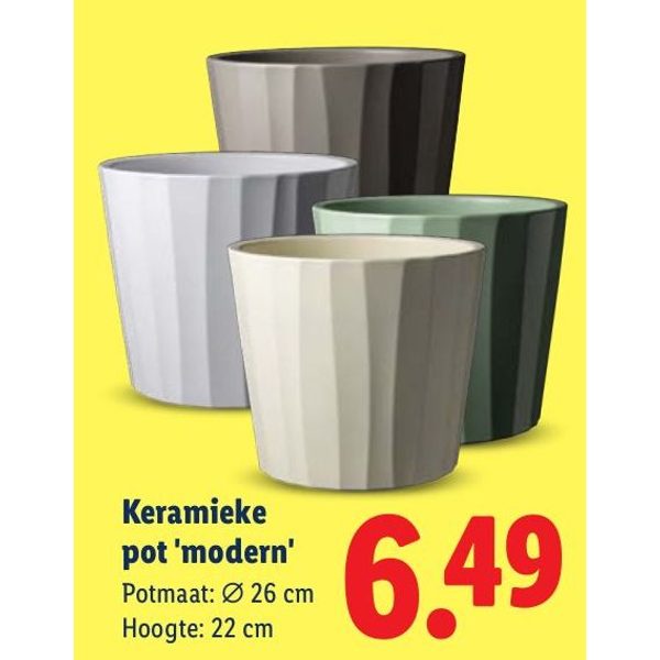Keramieke pot 'modern'