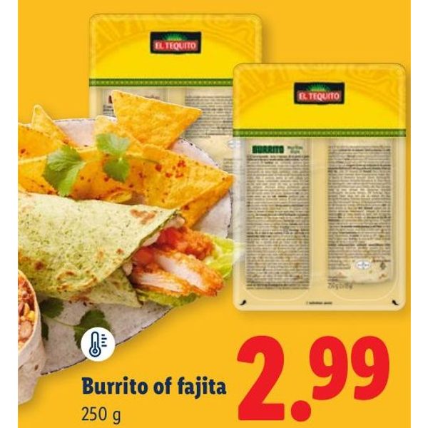 Burrito of fajita