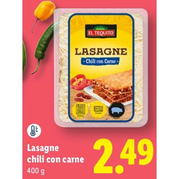 Lasagne chili con carne