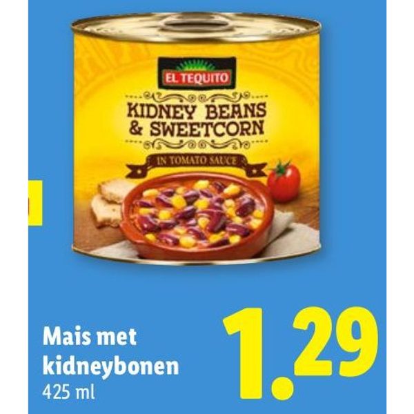 Mais met kidneybonen