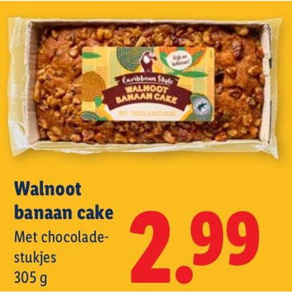 Walnoot banaan cake