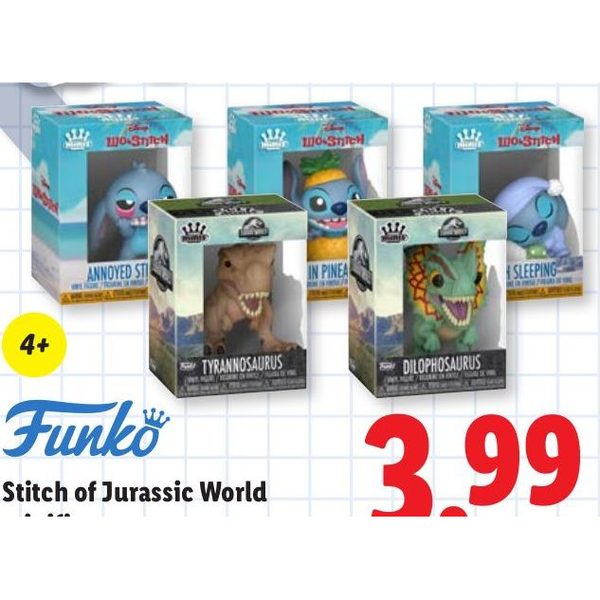 Funko Stitch of Jurassic World minifiguur