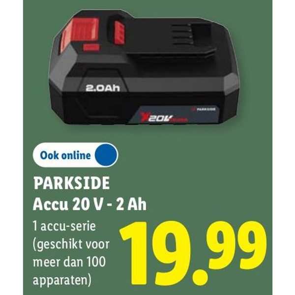 Parkside Accu 20 V - 2 Ah