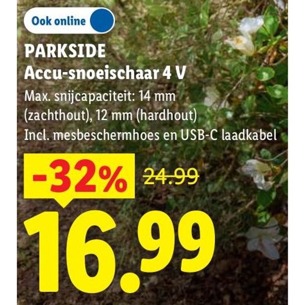 Parkside Accu-snoeischaar 4 V