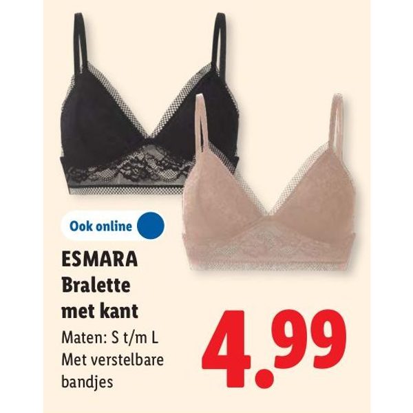 ESMARA Bralette met kant