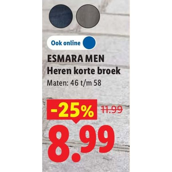 ESMARA MEN Heren korte broek