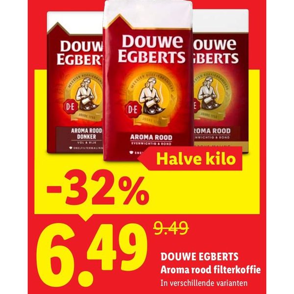 Douwe Egberts Aroma rood filterkoffie