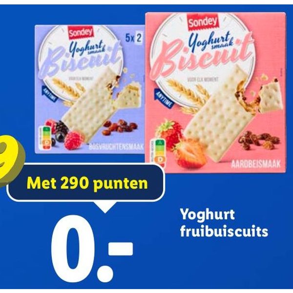 Yoghurt fruibuiscuits