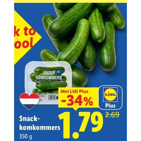 Snack-komkommers