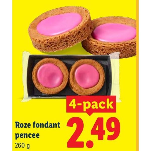 Roze fondant pencee