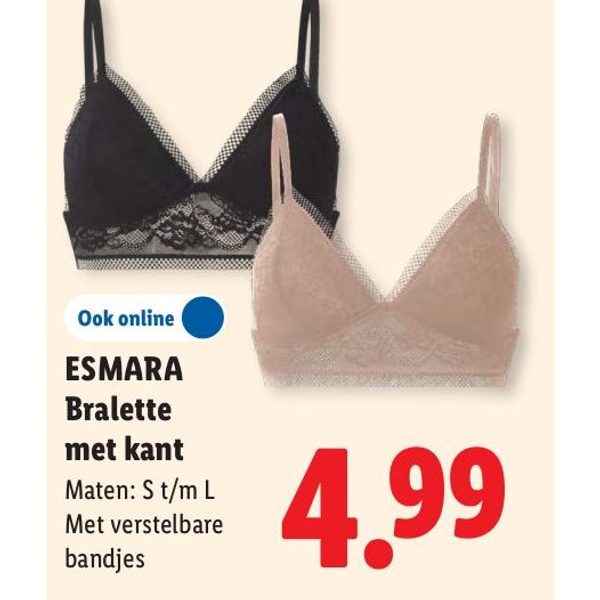 ESMARA Bralette met kant