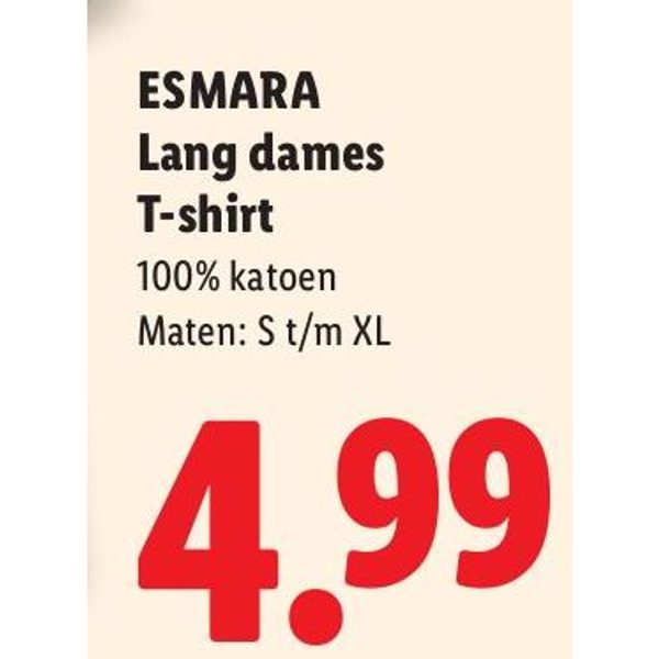 ESMARA Lang dames T-shirt