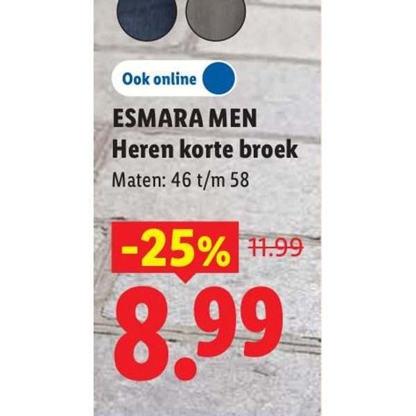 Esmara Men Heren korte broek