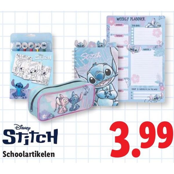 Disney Stitch Schoolartikelen