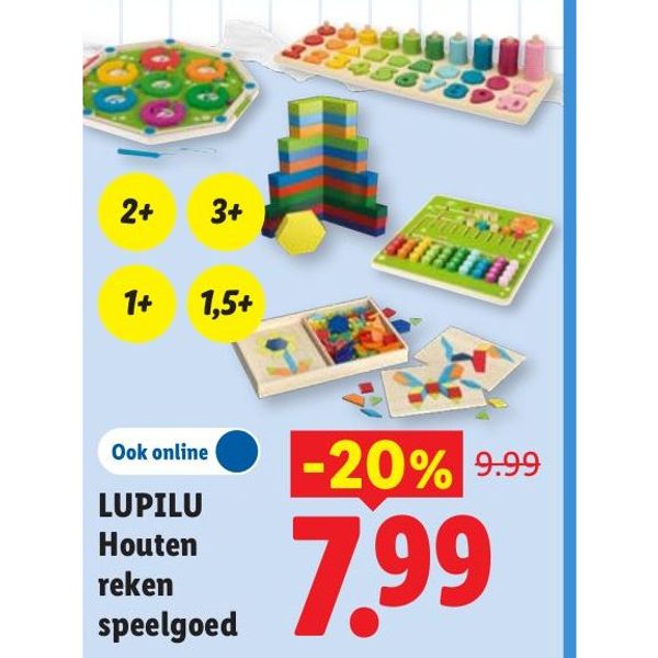 LUPILU Houten reken speelgoed