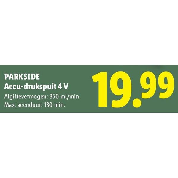 Parkside Accu-drukspuit 4 V
