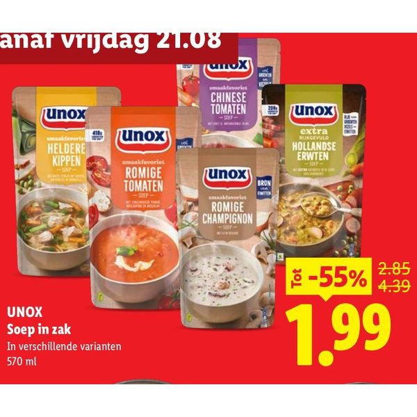 Unox Soep in zak