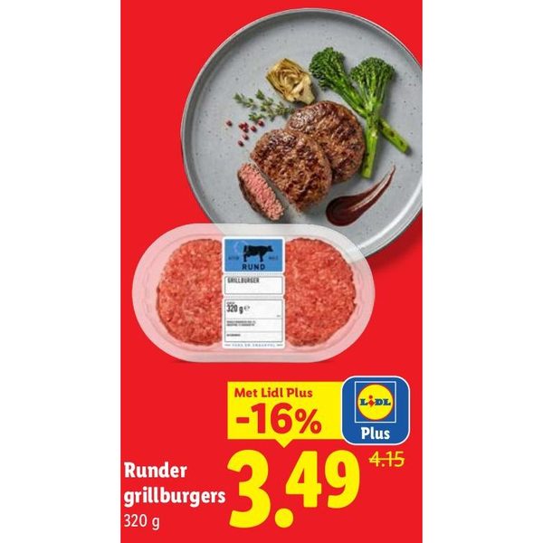 Runder grillburgers