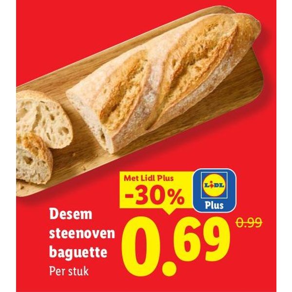 Desem steenoven baguette