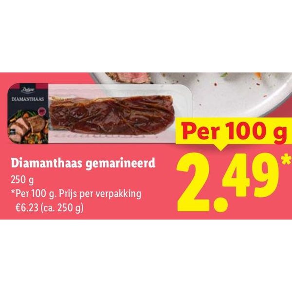 Diamanthaas gemarineerd