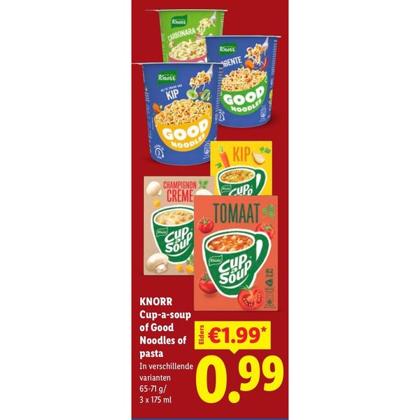 Knorr Cup-a-soup of Good Noodles of pasta