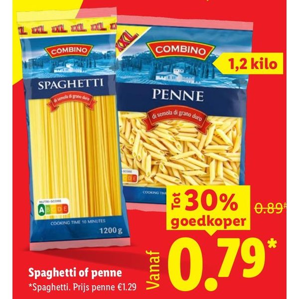Spaghetti of penne