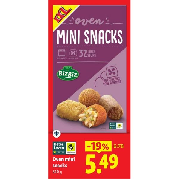 Oven mini snacks