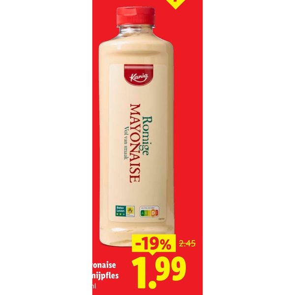 Mayonaise in knijpfles