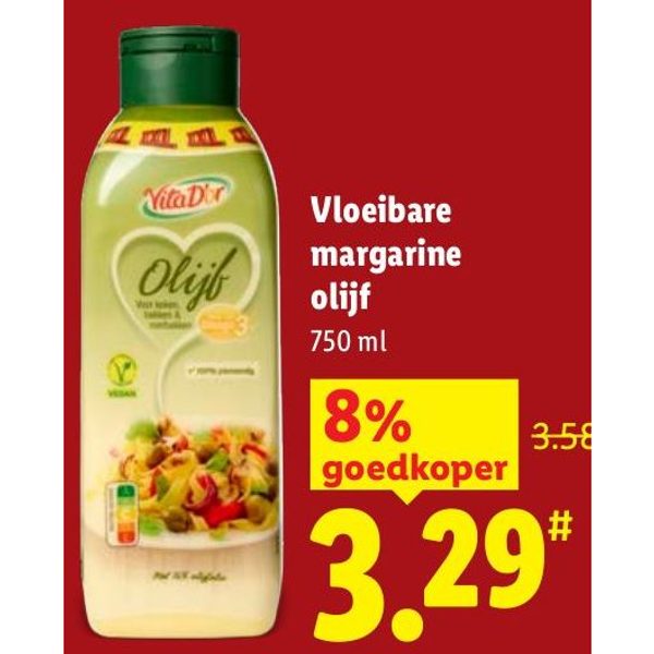 Vloeibare margarine olijf