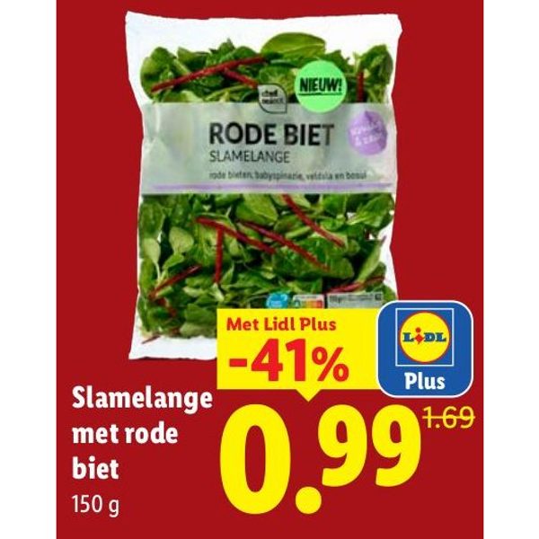 Slamelange met rode biet