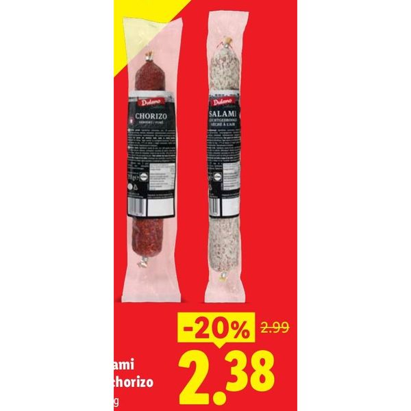 Salami of chorizo