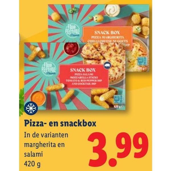 Pizza- en snackbox