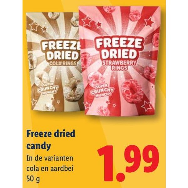 Freeze dried candy
