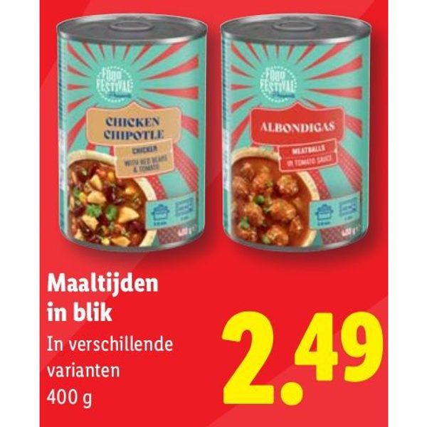 Maaltijden in blik