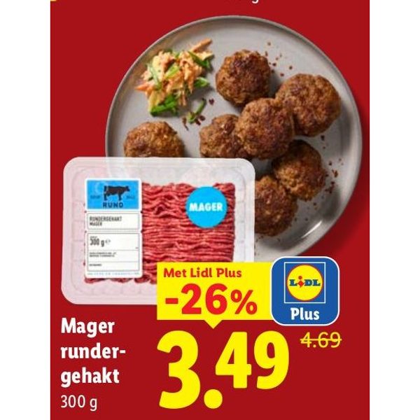 Mager rundergehakt
