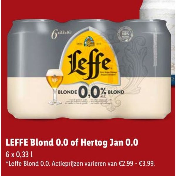 LEFFE Blond 0.0 of Hertog Jan 0.0