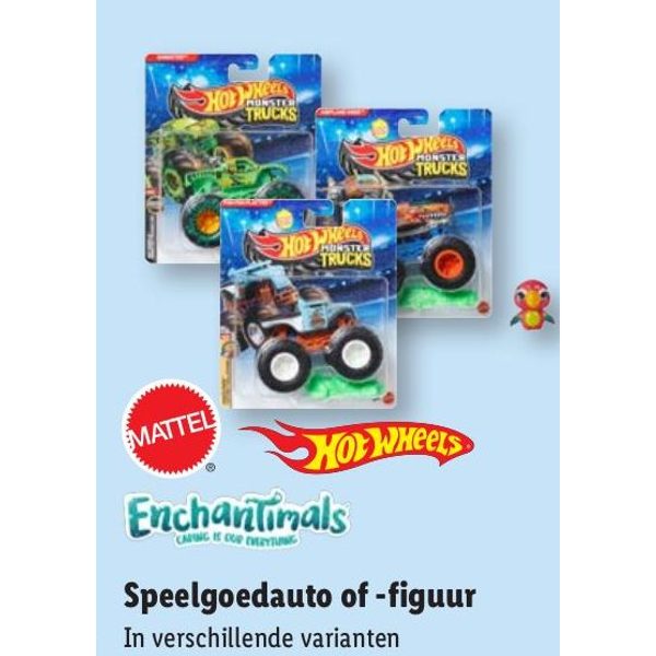 Hot Wheels / Enchantimals speelgoedauto of -figuur
