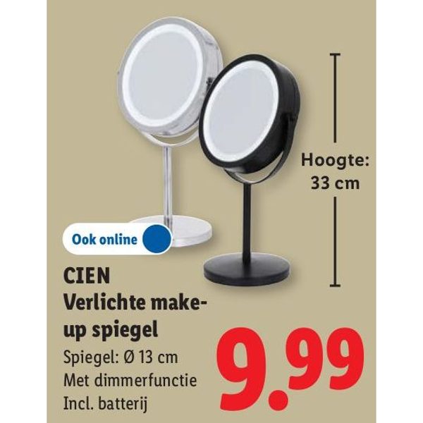 CIEN Verlichte make-up spiegel