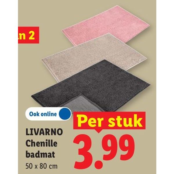 LIVARNO Chenille badmat
