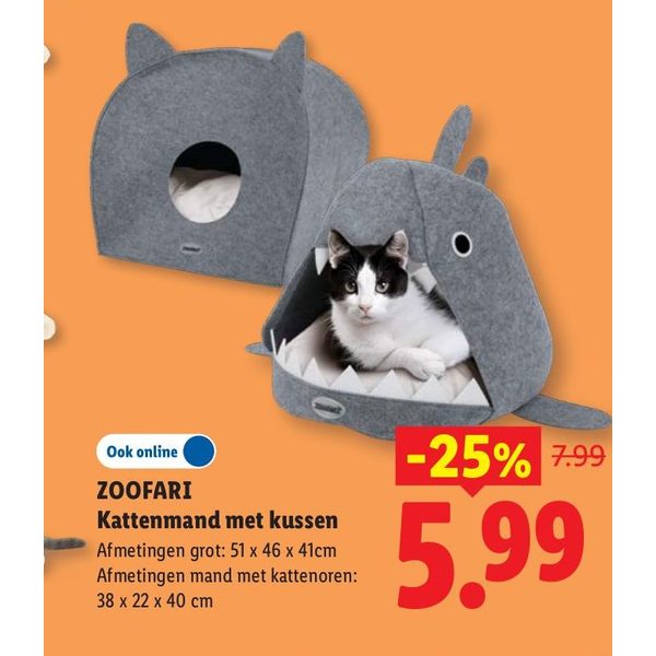 Zoofari Kattenmand met kussen