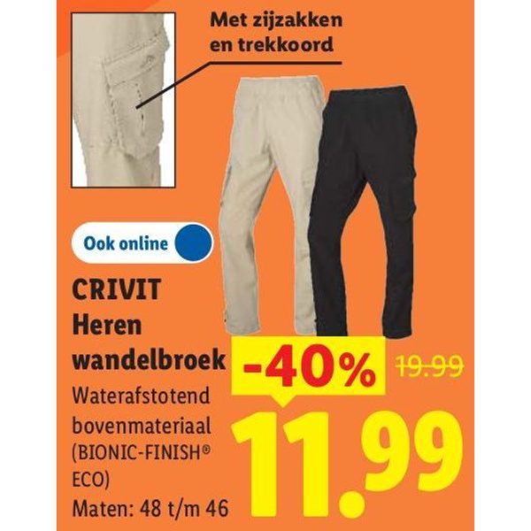 CRIVIT Heren wandelbroek