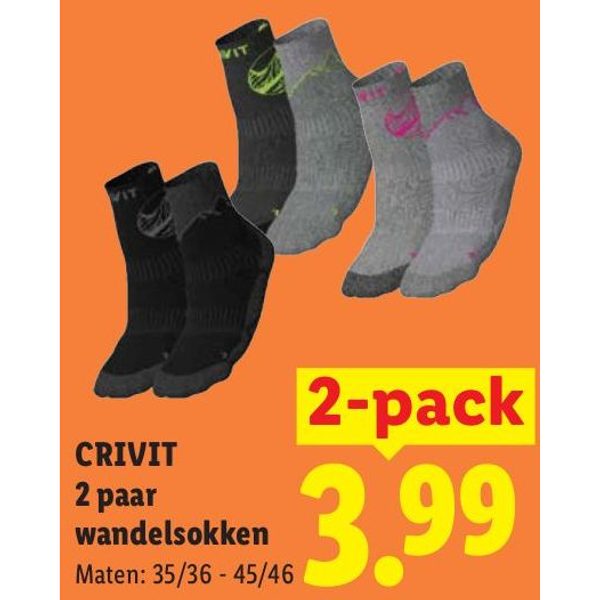 CRIVIT 2 paar wandelsokken