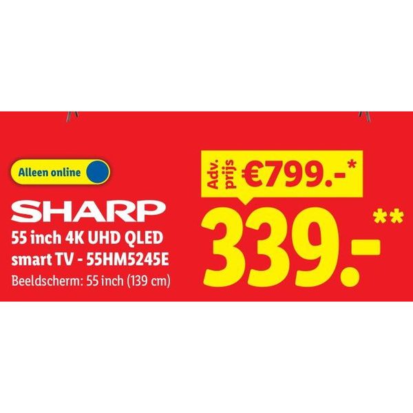 SHARP 55 inch 4K UHD QLED smart TV