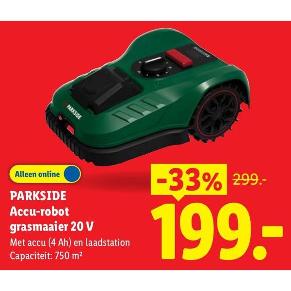 Parkside Accu-robot grasmaaier 20 V