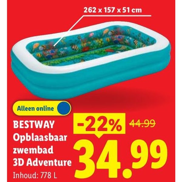 Opblaasbaar zwembad 3D Adventure