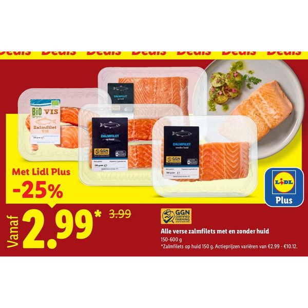 Verse zalmfilets