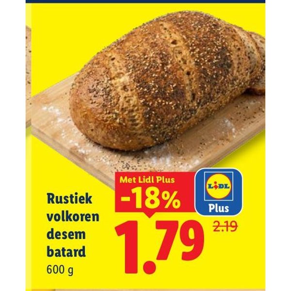 Rustiek volkoren desem batard