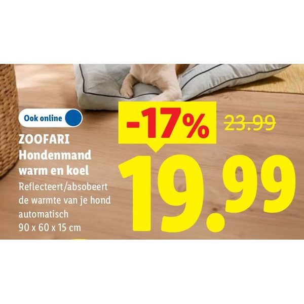 Hondenmand warm en koel