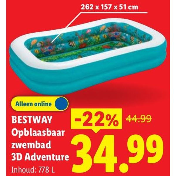 Opblaasbaar zwembad 3D Adventure